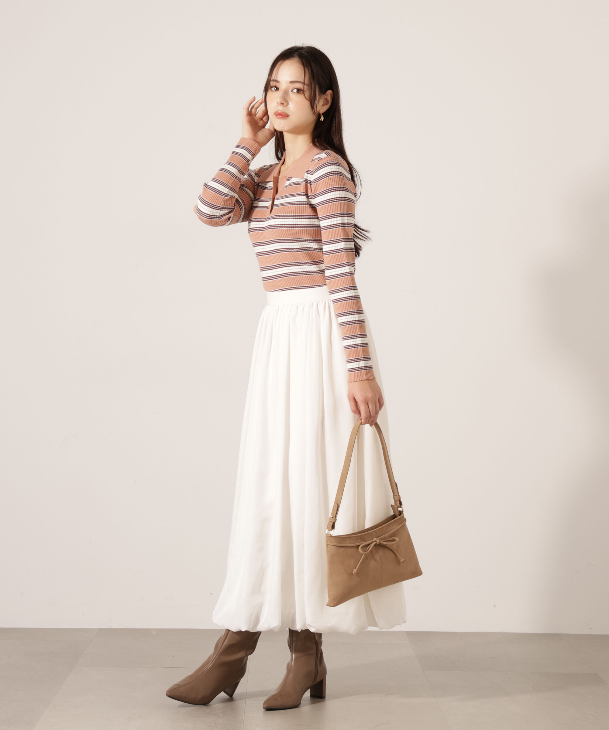 PROPORTION BODY DRESSING「ポロボーダーニット　25AW」|ニット・セーター|