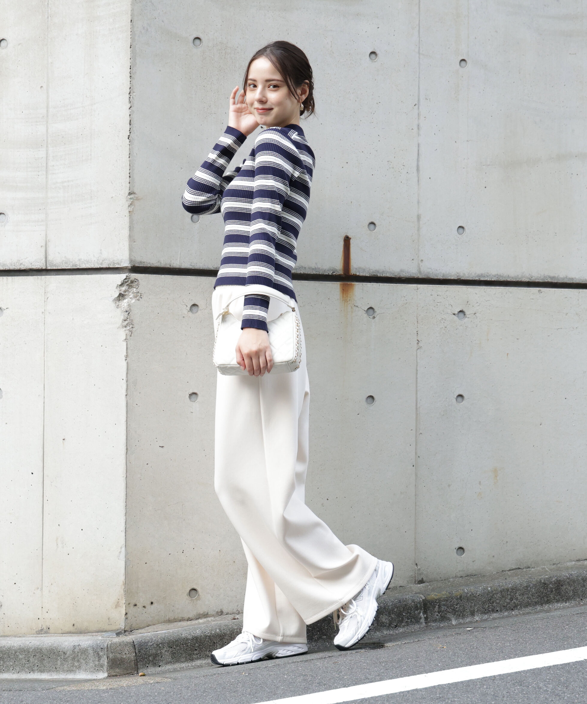 PROPORTION BODY DRESSING「ポロボーダーニット　25AW」|ニット・セーター|