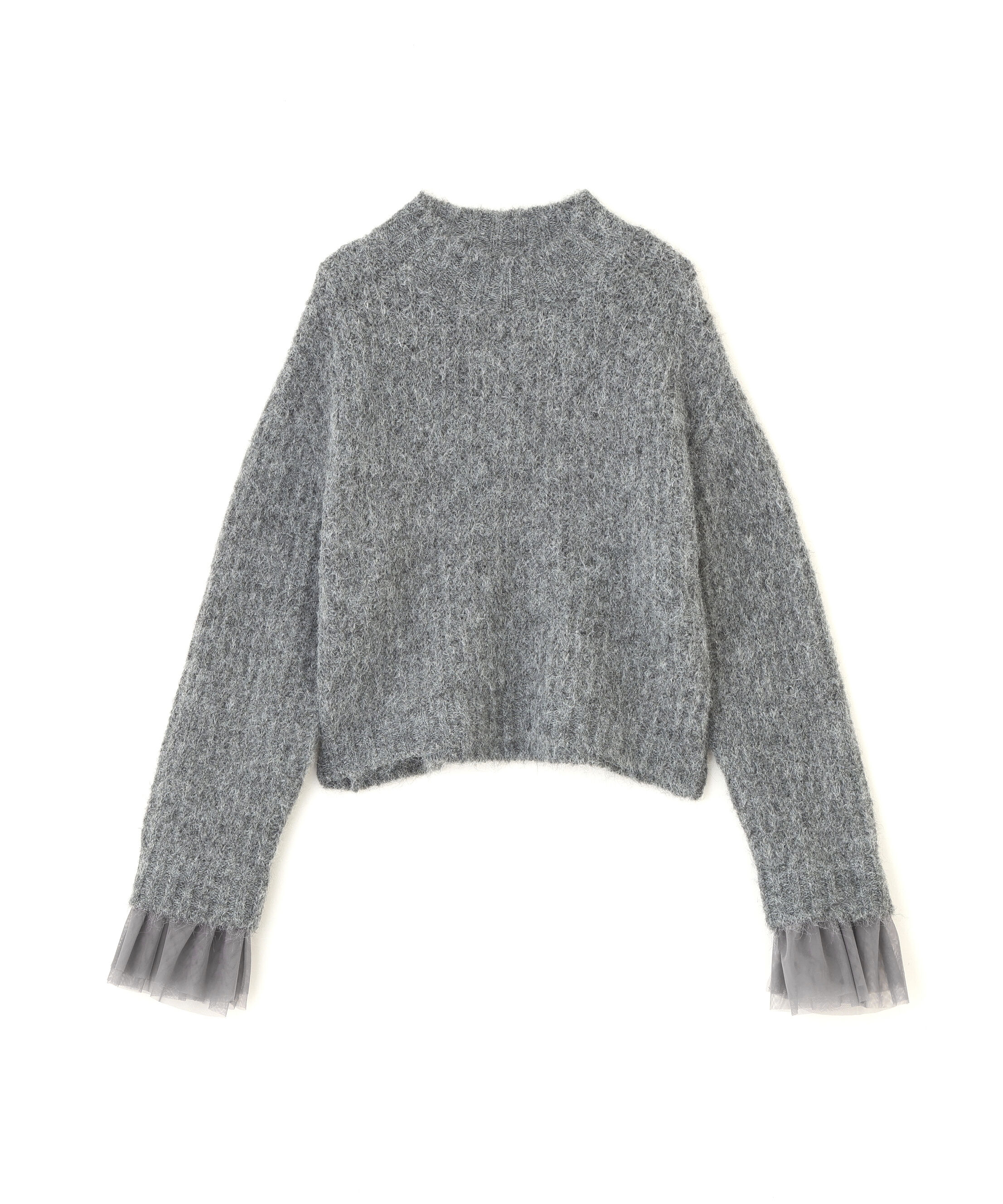 PROPORTION BODY DRESSING「<ウォッシャブル>チュールスリーブボックスニット」|ニット・セーター|