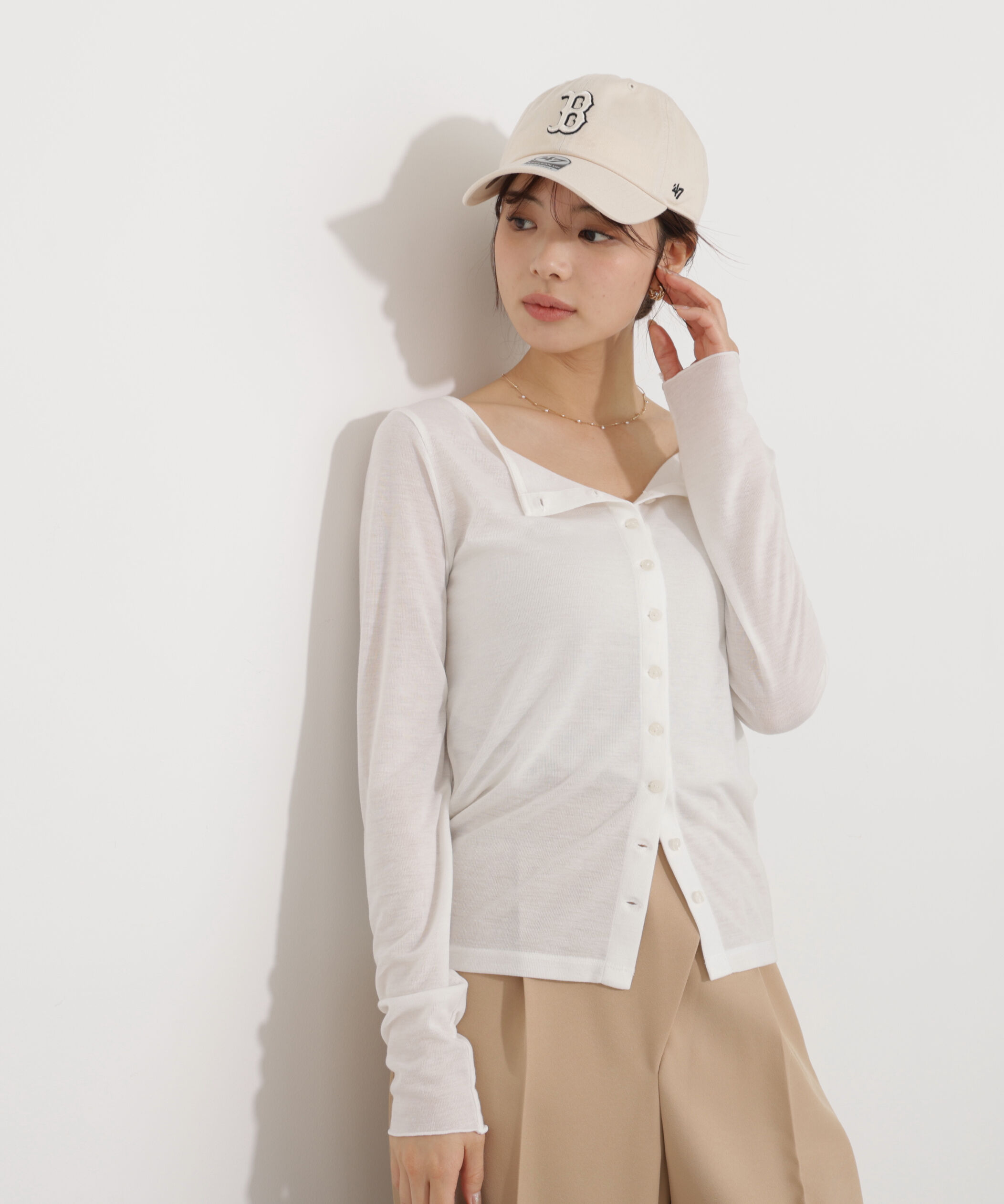 PROPORTION BODY DRESSING「〈a/mie〉シアーカットソー　26SS」|Tシャツ・カットソー|