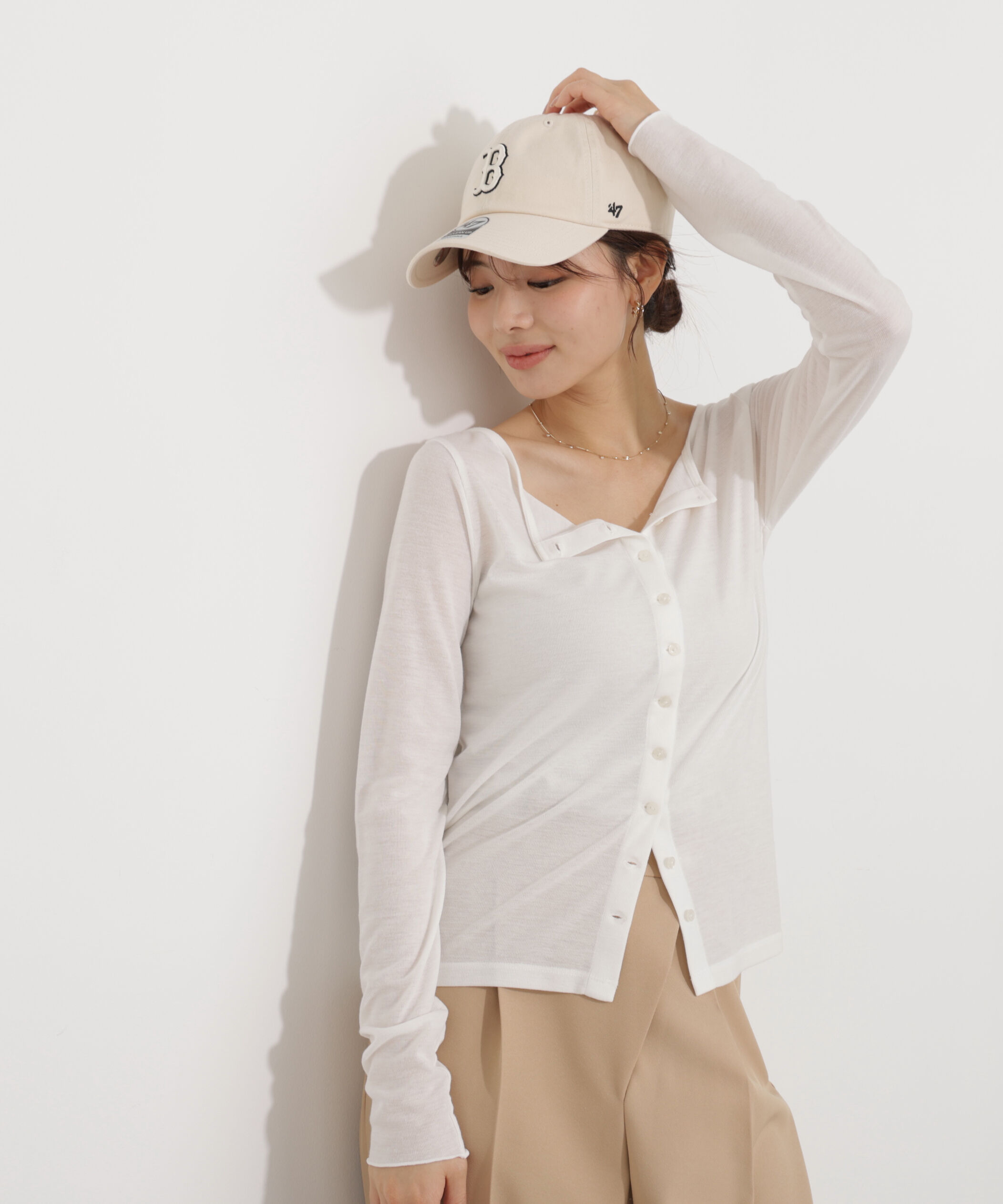 PROPORTION BODY DRESSING「〈a/mie〉シアーカットソー　26SS」|Tシャツ・カットソー|