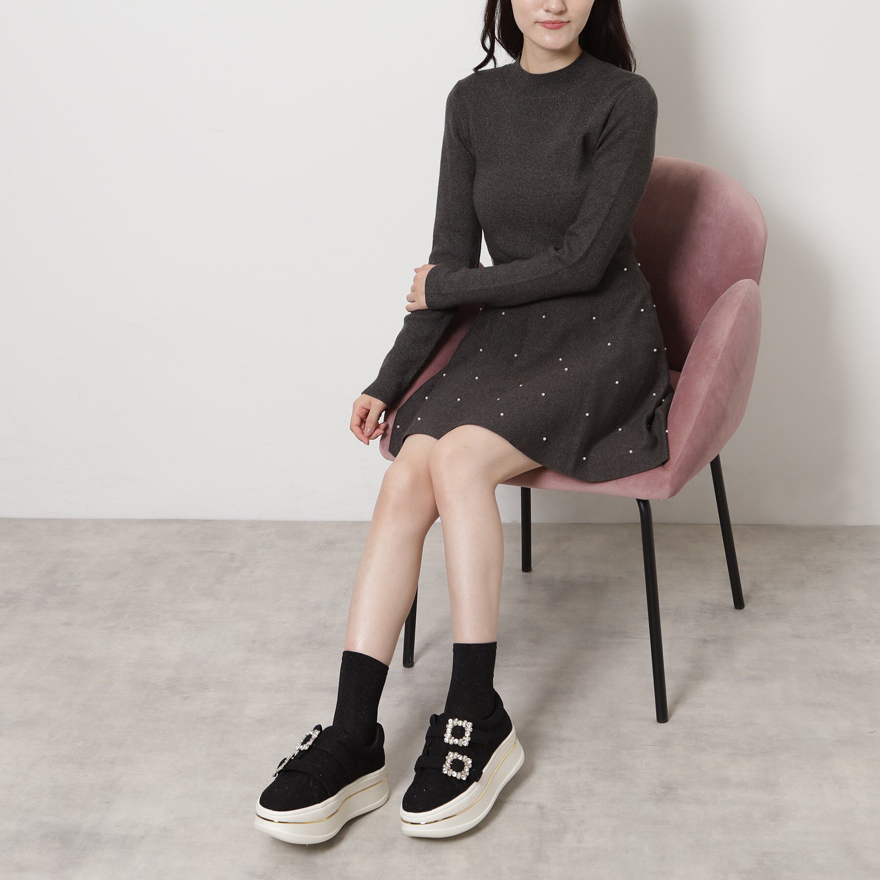 ESPERANZA「ビジューバックルWストラップレーススニーカー」|スニーカー|