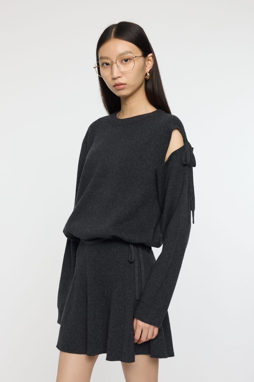 MOUSSY「TIED RIBBON セーター & ミニスカート」|ワンピース|
