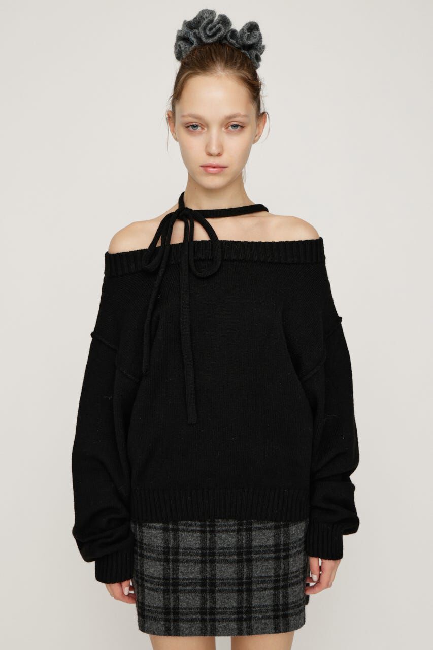 SLY「2WAY SHOULDER KNIT トップス」|ニット・セーター|