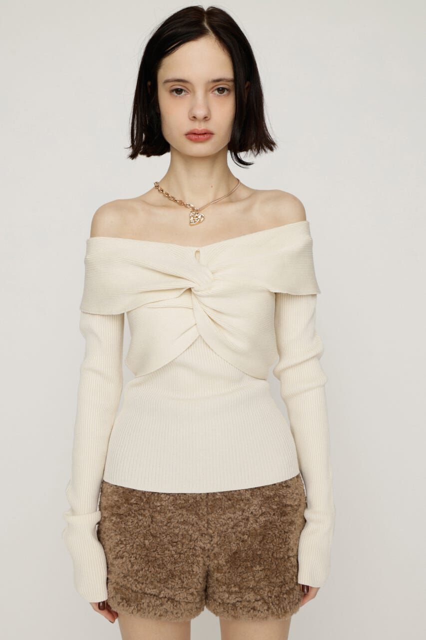 SLY「TWIST RIBBON KNIT トップス」|ニット・セーター|