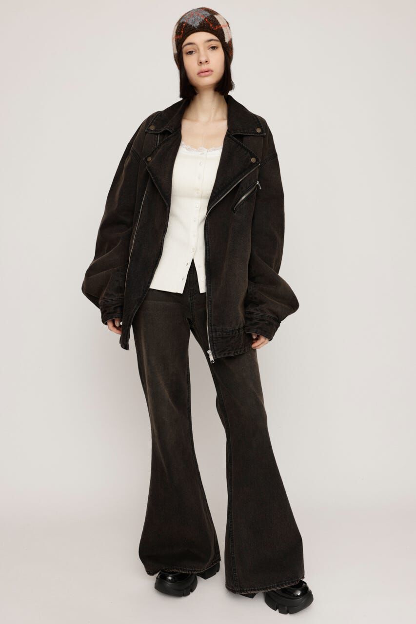 SLY「L／W WIDE FLARE パンツ」|デニム|
