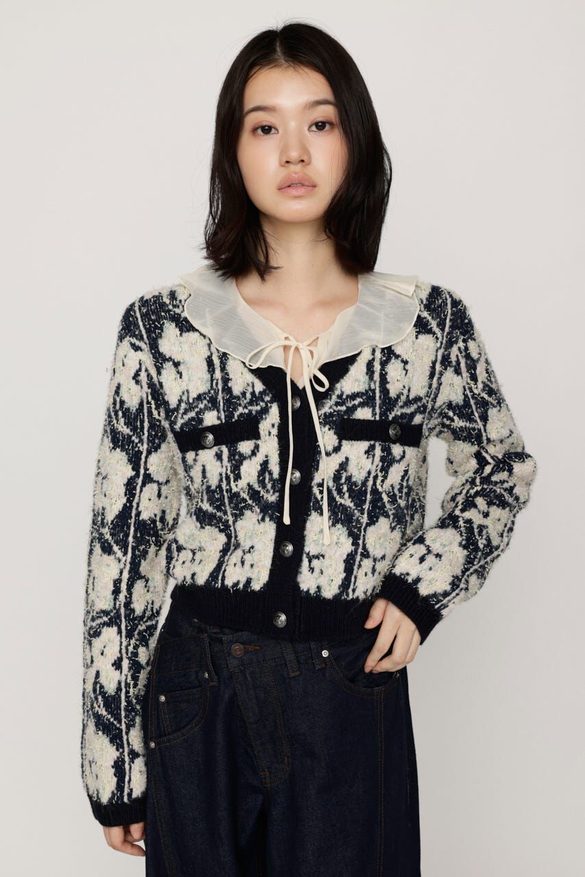 SLY「JQ TWEED KNIT カーディガン」|カーディガン|M/WHT7