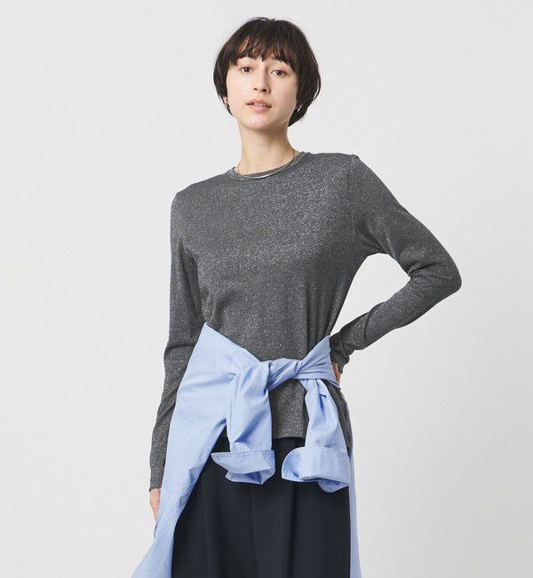 UNITED ARROWS「ラメ テンジク ロングスリーブ カットソー」|Tシャツ・カットソー|