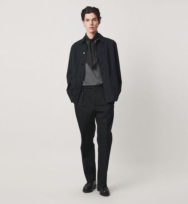 UNITED ARROWS「ALBINI オーガニックコットン モックネック ロングスリーブ Tシャツ 抗菌防臭」|Tシャツ・カットソー|