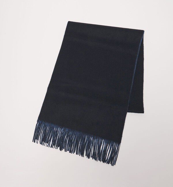 UNITED ARROWS「カシミヤ リバーシブル マフラー」|マフラー|NAVY