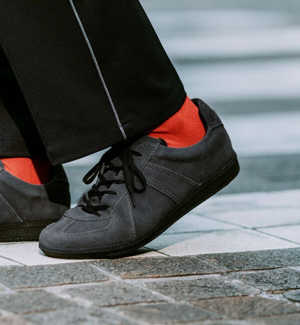UNITED ARROWS green label relaxing「【別注】＜GERMAN TRAINeR＞GLR ジャーマントレーナー スエード スニーカー」|スニーカー|DK.GRAY