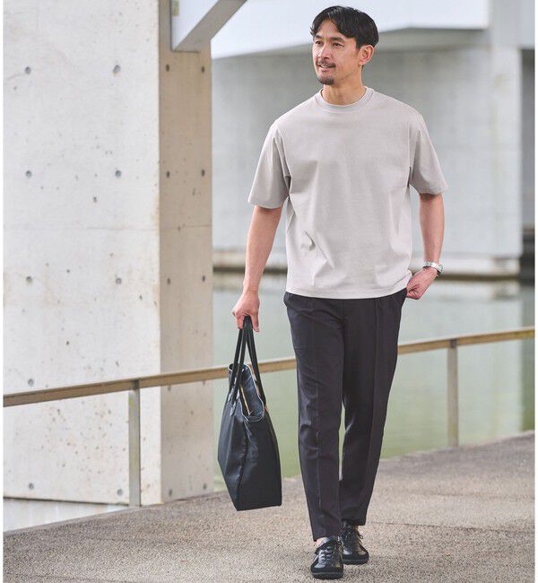 UNITED ARROWS green label relaxing「【WEB限定】JUST fit ポンチ 半袖 Tシャツ カットソー -汗染み防止-」|Tシャツ・カットソー|