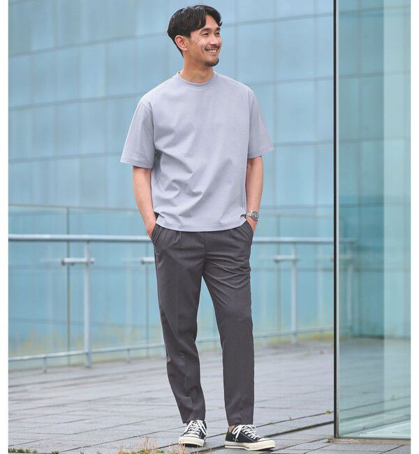 UNITED ARROWS green label relaxing「【WEB限定】JUST fit ポンチ 半袖 Tシャツ カットソー -汗染み防止-」|Tシャツ・カットソー|