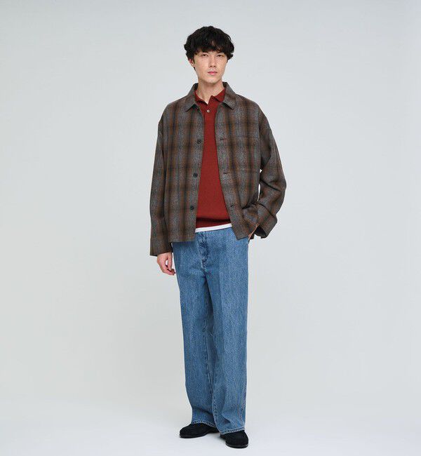 UNITED ARROWS green label relaxing「ワイド ストレート デニム スラックス パンツ W5」|デニム|