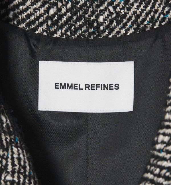 EMMEL REFINES「＜EMMEL REFINES＞EM ノットツイードライク ビッグカラー テントコート」|その他|
