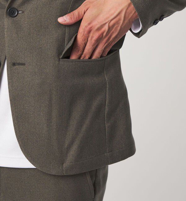 UNITED ARROWS green label relaxing「【WEB限定】JUST fit ヘリンボーン ナロー セットアップ ジャケット&パンツ」|スーツ|