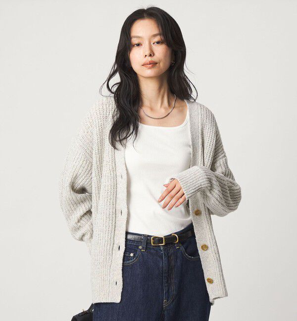 UNITED ARROWS green label relaxing「テープ モール Vネック ニット カーディガン」|カーディガン|