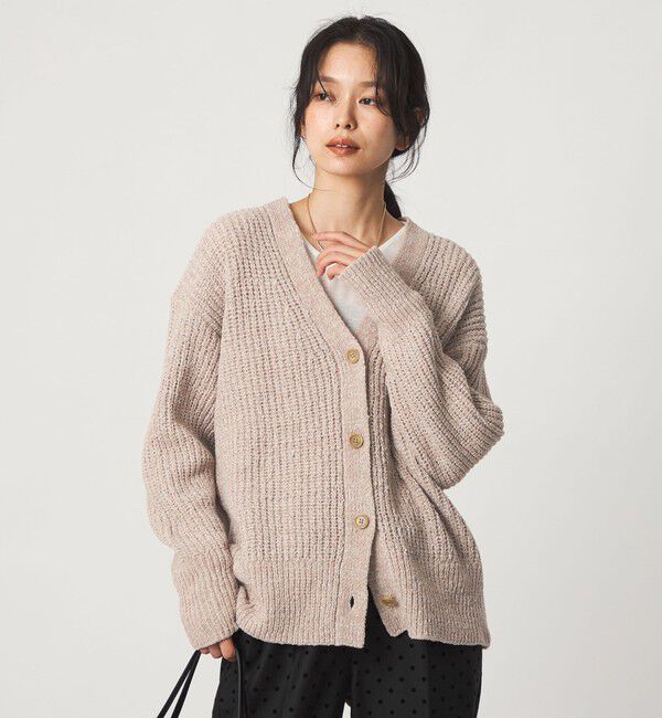 UNITED ARROWS green label relaxing「テープ モール Vネック ニット カーディガン」|カーディガン|