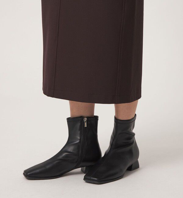 UNITED ARROWS green label relaxing「［size SHORT/TALLあり］オルマイ ウラキモウ タイトスカート ダークブラウン ネイビー」|スカート|