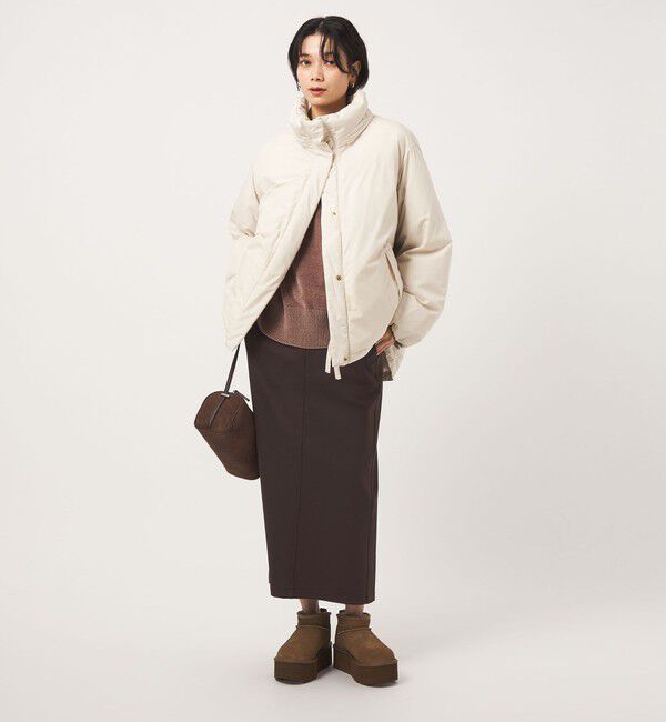 UNITED ARROWS green label relaxing「［size SHORT/TALLあり］オルマイ ウラキモウ タイトスカート ダークブラウン ネイビー」|スカート|