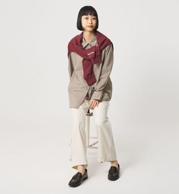 BEAUTY&YOUTH UNITED ARROWS「毛ポリエステル ソリッド＆チェック レギュラーカラーシャツ ウォッシャブル」|シャツ・ブラウス|