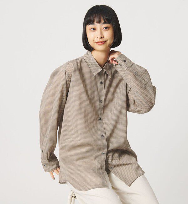 BEAUTY&YOUTH UNITED ARROWS「毛ポリエステル ソリッド＆チェック レギュラーカラーシャツ ウォッシャブル」|シャツ・ブラウス|