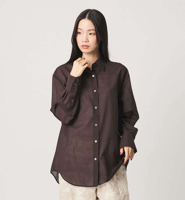 BEAUTY&YOUTH UNITED ARROWS「毛ポリエステル ソリッド＆チェック レギュラーカラーシャツ ウォッシャブル」|シャツ・ブラウス|