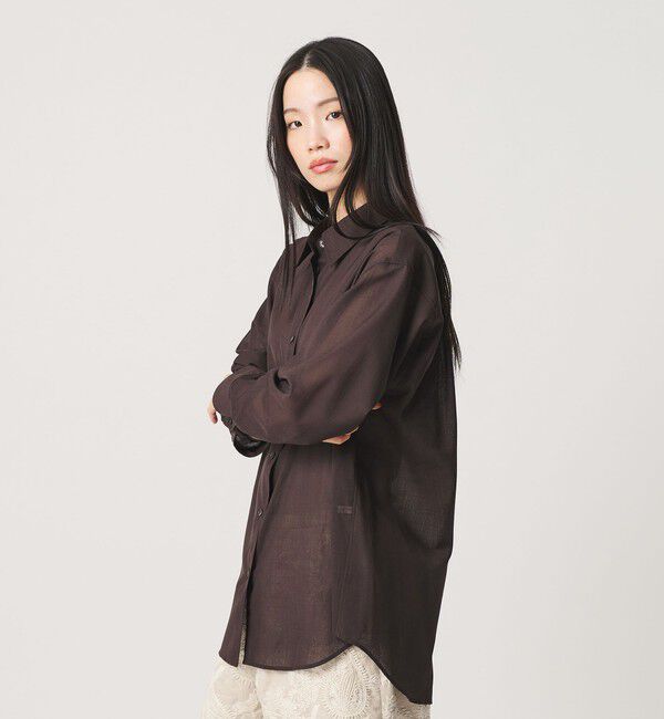 BEAUTY&YOUTH UNITED ARROWS「毛ポリエステル ソリッド＆チェック レギュラーカラーシャツ ウォッシャブル」|シャツ・ブラウス|