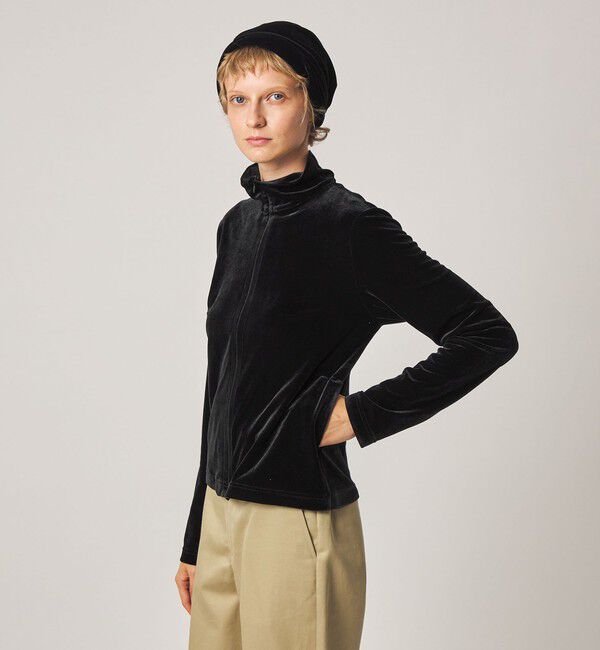STEVEN ALAN「＜Steven Alan＞ベロア ジップ カーディガン」|カーディガン|