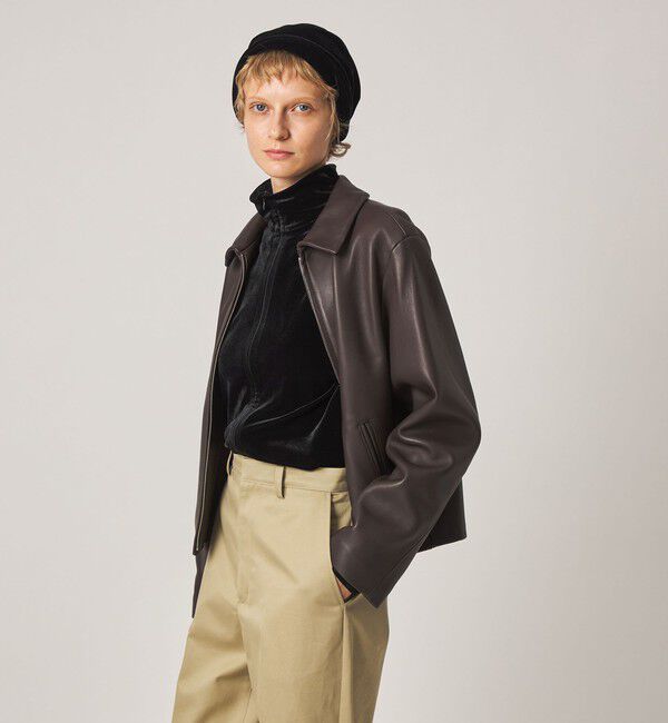 STEVEN ALAN「＜Steven Alan＞ベロア ジップ カーディガン」|カーディガン|