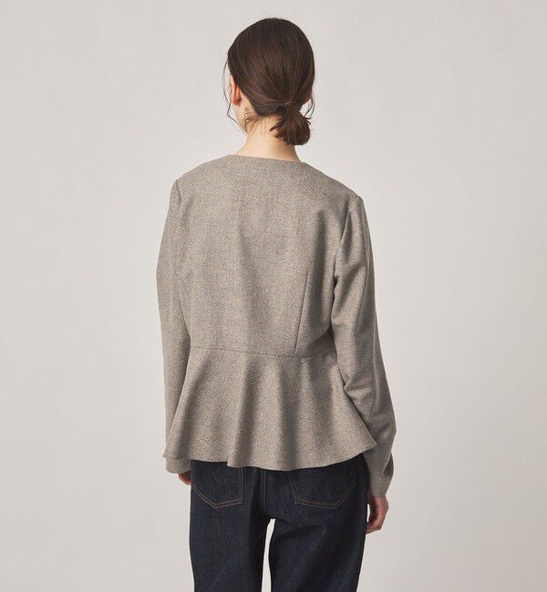STEVEN ALAN「＜Steven Alan＞ツイードライク ペプラム ブラウス」|シャツ・ブラウス|