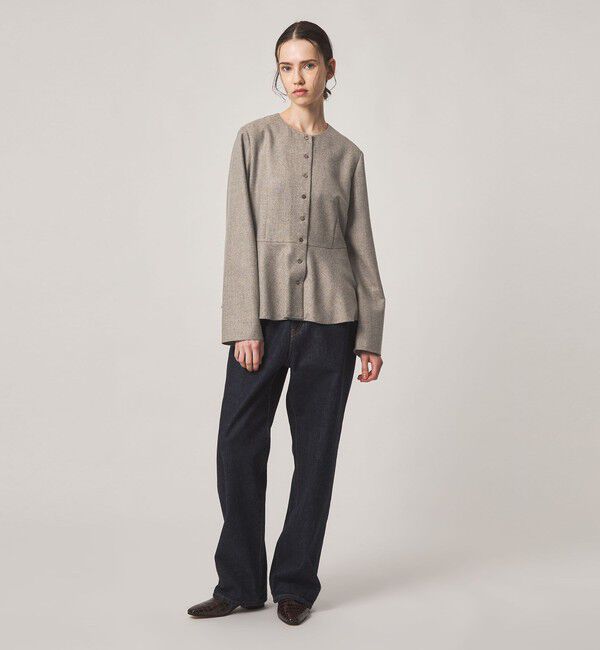STEVEN ALAN「＜Steven Alan＞ツイードライク ペプラム ブラウス」|シャツ・ブラウス|