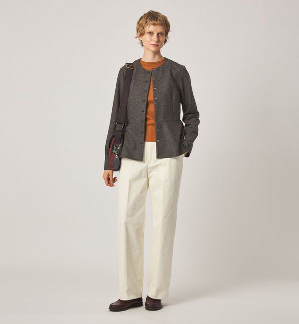 STEVEN ALAN「＜Steven Alan＞ツイードライク ペプラム ブラウス」|シャツ・ブラウス|