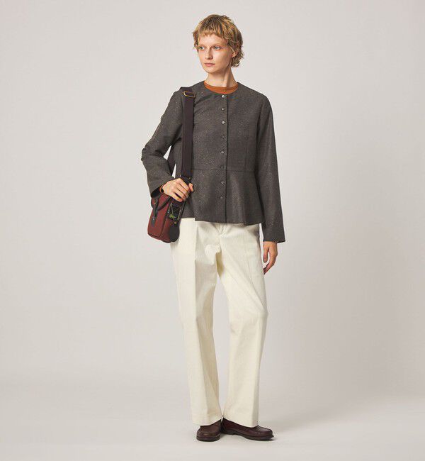STEVEN ALAN「＜Steven Alan＞ツイードライク ペプラム ブラウス」|シャツ・ブラウス|