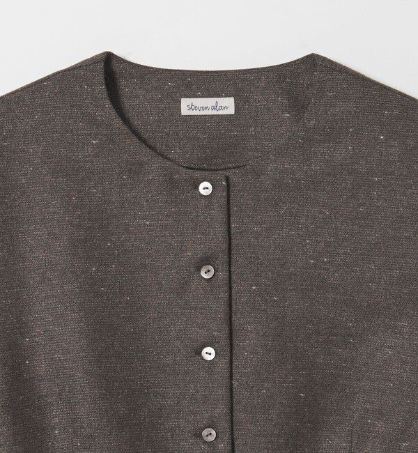 STEVEN ALAN「＜Steven Alan＞ツイードライク ペプラム ブラウス」|シャツ・ブラウス|