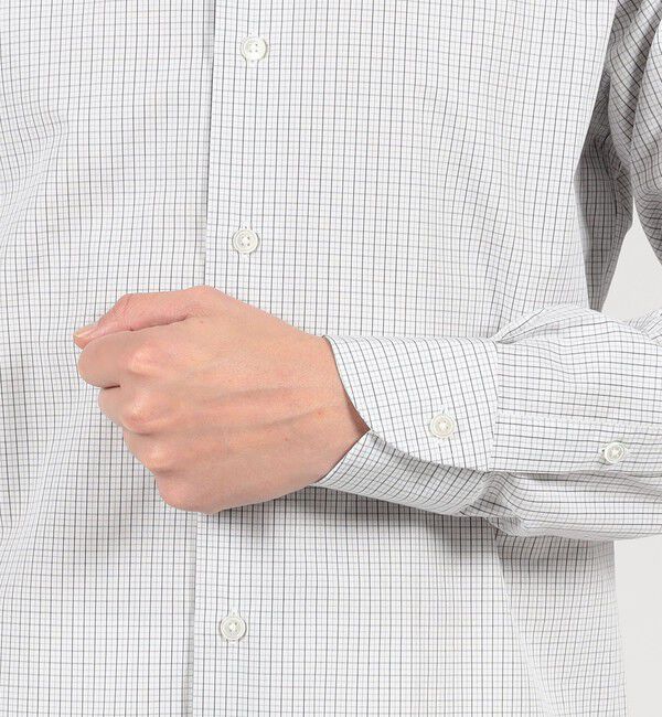 TOMORROWLAND MENS「コットン ワイドスプレッドカラー チェックドレスシャツ」|シャツ・ブラウス|