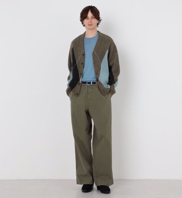 TOMORROWLAND MENS「TOMORROWLAND tricot メリノウール チーゼル起毛 アーガイルカーディガン」|カーディガン|