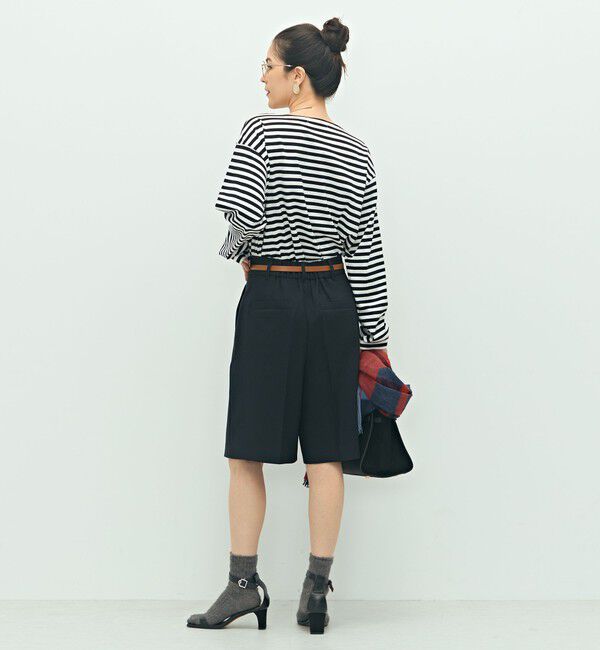 NOLLEY'S「《セットアップ対応》ウォッシャブルウール調ストレッチハーフパンツ」|その他|
