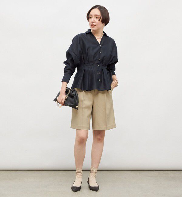 NOLLEY'S「《セットアップ対応》ウォッシャブルウール調ストレッチハーフパンツ」|その他|