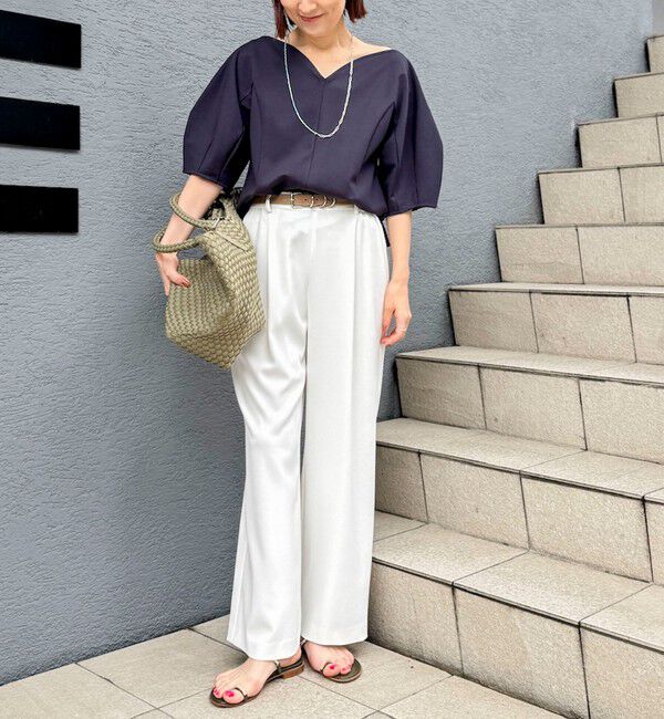 NOLLEY'S「【WEB限定】ウォッシャブルハートネックカットソー」|Tシャツ・カットソー|