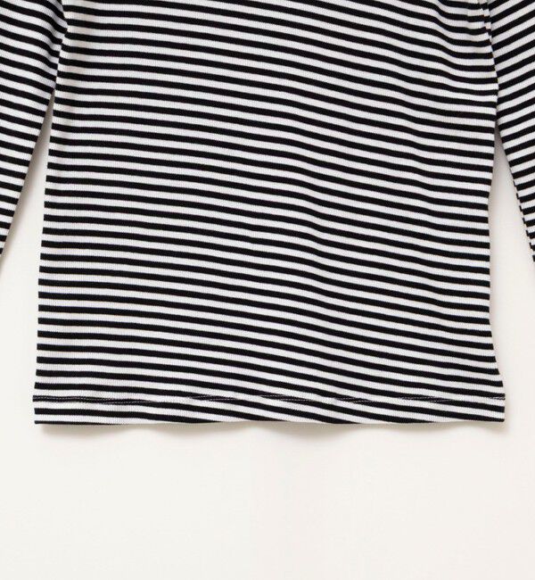 Rie Miller「ウォッシャブルアシンメトリー2WAYボーダーロンT」|Tシャツ・カットソー|