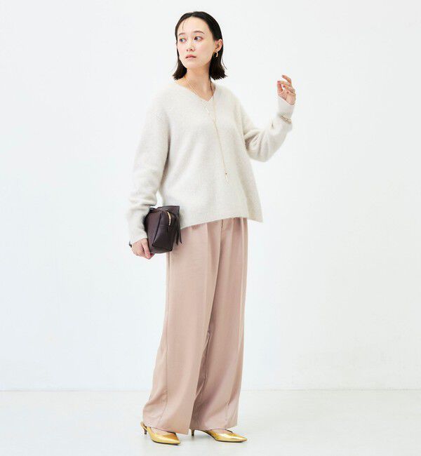 NOLLEY'S「ウォッシャブル2タックサテンワイドパンツ」|その他|