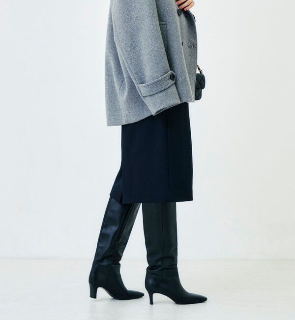 NOLLEY'S「《セットアップ対応/速乾/防シワ/抗ピリング》ウォッシャブルシャークタイトスカート」|タイト|