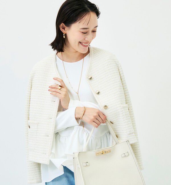 NOLLEY'S「《セットアップ対応/UVカット/2WAYストレッチ》ウォッシャブダルンボール裾フリルプルオーバー」|Tシャツ・カットソー|