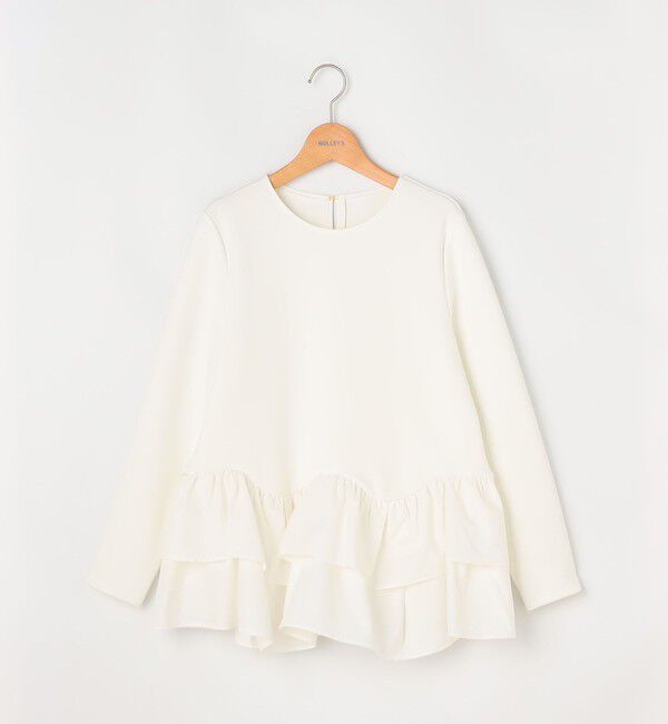 NOLLEY'S「《セットアップ対応/UVカット/2WAYストレッチ》ウォッシャブダルンボール裾フリルプルオーバー」|Tシャツ・カットソー|