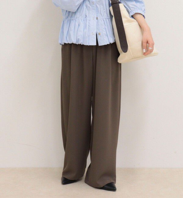 fredy emue「【4サイズ展開/リピーター続出！】とろみツイルストレートイージーパンツ」|チノ|