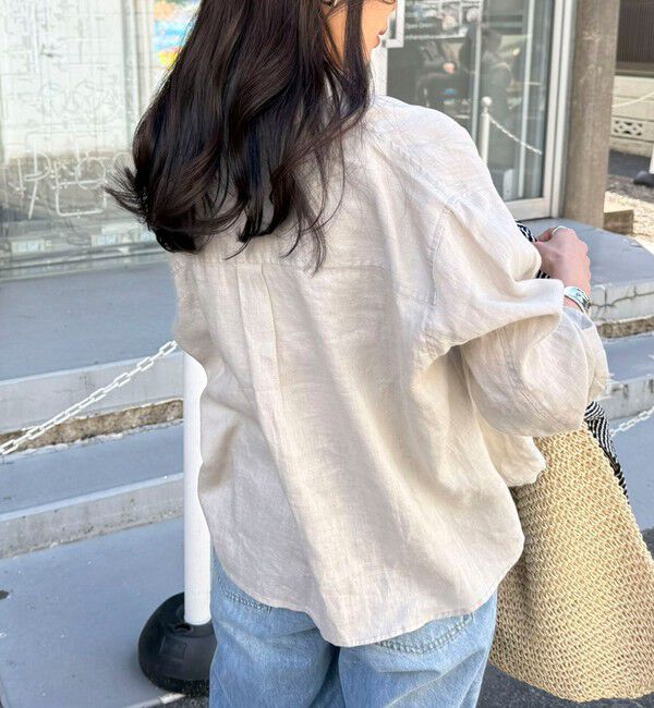 fredy emue「LINEN100 クロップドシャツ」|シャツ・ブラウス|