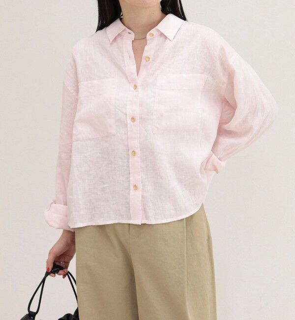 fredy emue「LINEN100 クロップドシャツ」|シャツ・ブラウス|