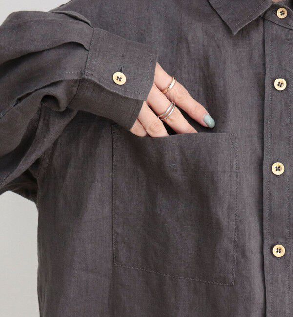 fredy emue「LINEN100 クロップドシャツ」|シャツ・ブラウス|