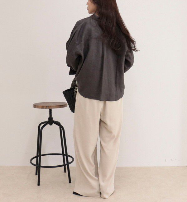 fredy emue「LINEN100 クロップドシャツ」|シャツ・ブラウス|